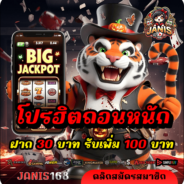 janis168 โปรฝาก 30 รับ 100